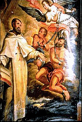 Aparición a San Juan de Mata; Pintura mural del camarín-manifestador/>
</p>
</td>
<td width=
