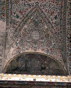 Jes&uacute;s entre los doctores; Pintura mural b&oacute;veda nave principal