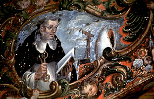 San Raimundo de Pañafort; Pintura mural del arco toral