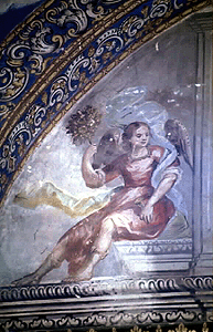 Ángel; Pintura mural de los arcos formeros