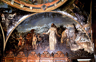 El Padre Posadas dando el rosario al pueblo