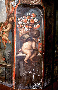 Ángeles; Pintura mural del coro
