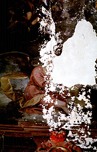 Ángel m&uacute;sico; Pintura mural de la c&uacute;pula