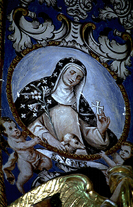 Santa Inés; Pintura mural de la bóveda