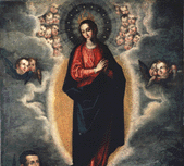 Detalle de Inmaculada con el retrato de Vázquez de Leca. Autor: Francisco Pacheco (Se abrirá en una nueva ventana)